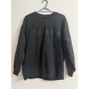 Lululemon Steady State Crew Sweatshirt Black No Size Tag See Photos